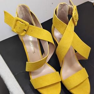 Dream Pairs Yellow Strappy Heels